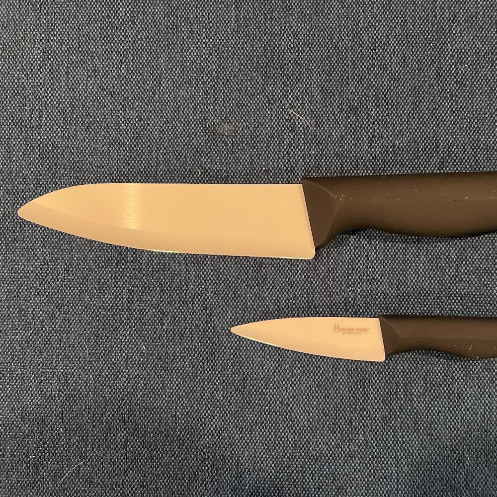 Kissing Crane Ceramic Kitchen Knife Set